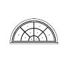 Fixed Window
10-lite half round concentric sunburst design
Unit Dimension 101" x 51"
7/8" SDL